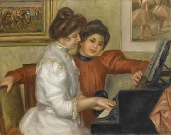Yvonne et Christine Lerolle au piano, Pierre Auguste Renoir